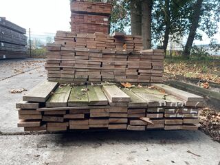 Ca. 216x Angelim Pedra Beschoeiingsplanken, 20x100mm, lengte 22/200cm,